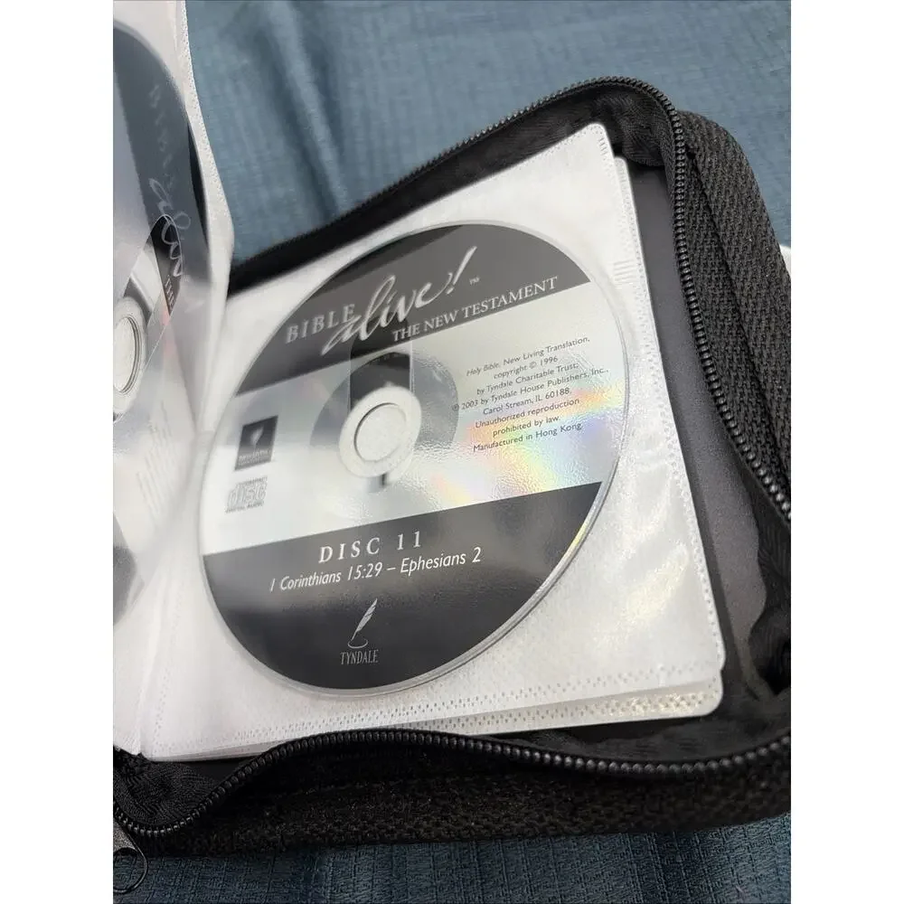 New Living Translation Bible on CD New Testament 15-Disc Set In Black Case